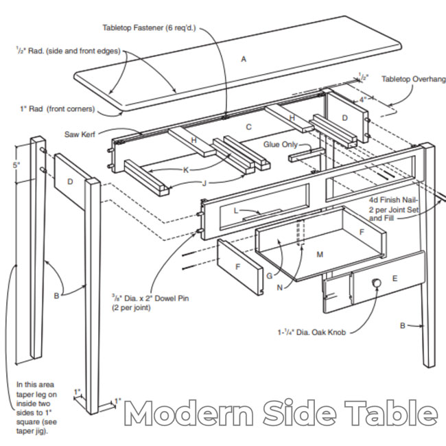 Modern Table Woodworking Plan pdf