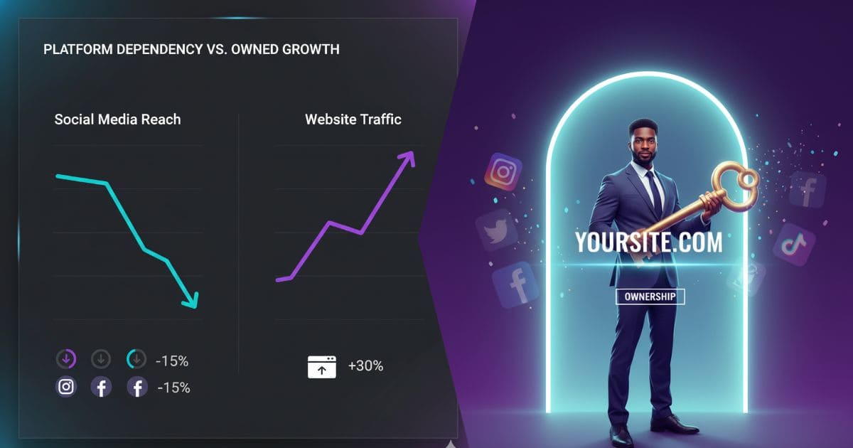 Why your business needs a website - comparison chart