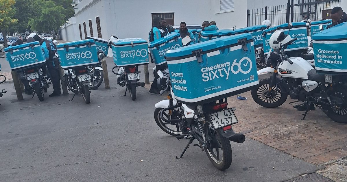 Checkers Sixty60 delivery driver on a scooter, illustrating how to become a Sixty60 driver in South Africa