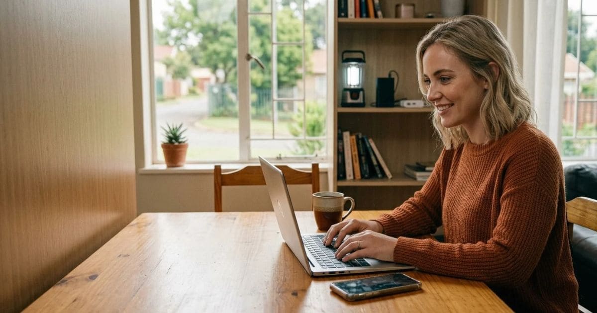 How To Make Money Online In South Africa 1 South African woman working on a laptop at home to make money online in South Africa